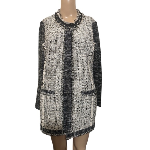 Chico's Jackets & Blazers - Chico's Black and White Tweed Blazer